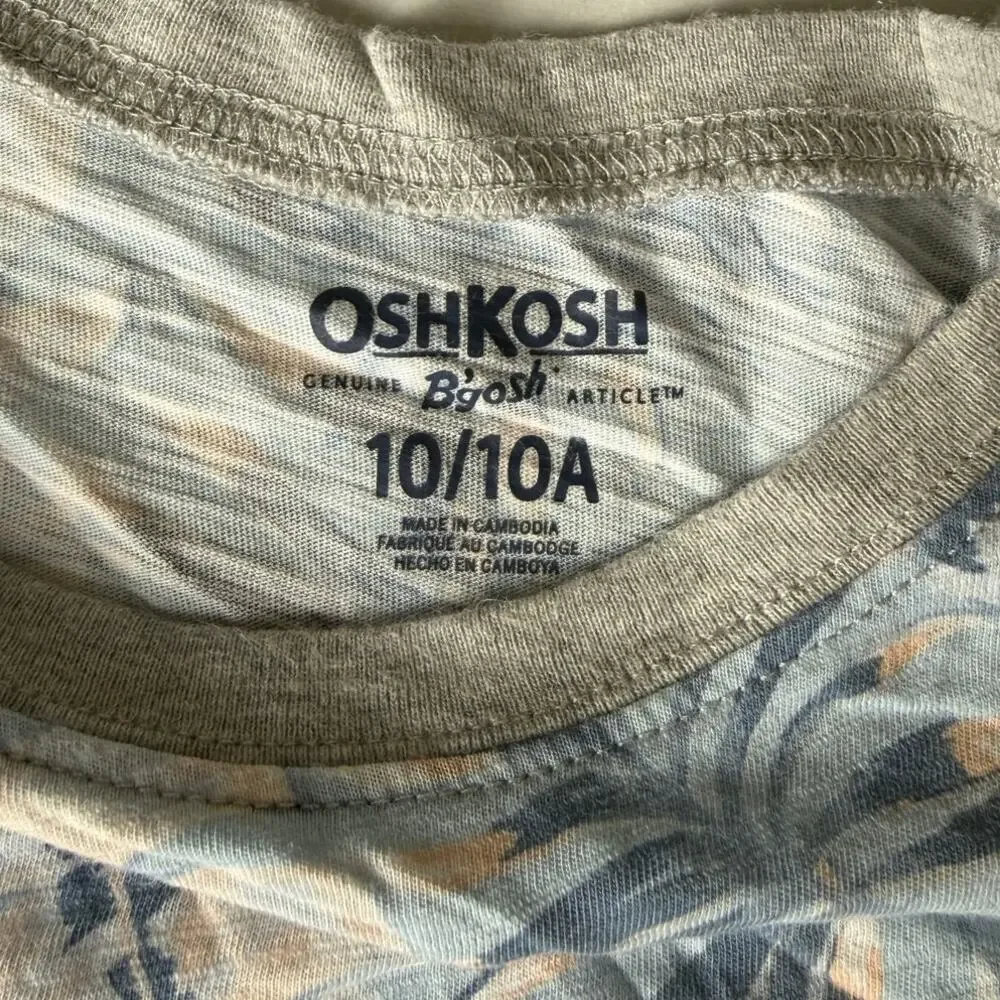 OshKosh B'gosh Boys' Chillin' Tropical Blue Tee Shirt Size 10